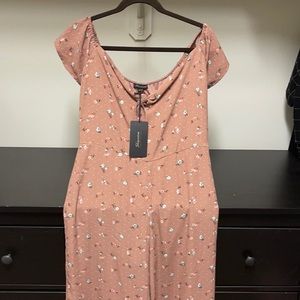 Floral mauve jumpsuit